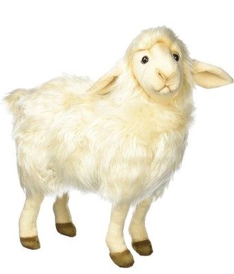 HANSA Realistic White Mama Sheep Stuffed Animal  Plush Toy Farm Nos Gift 15