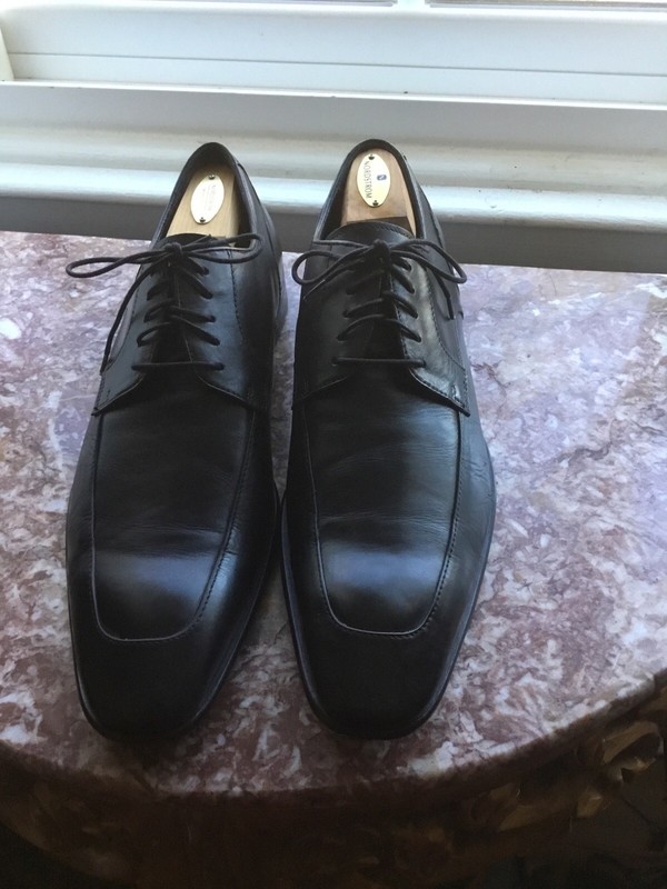 Hugo Boss Mens Size11 Black Leather Lace Up Oxford Shoe