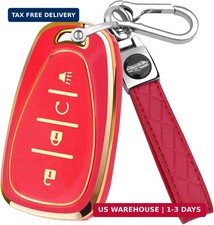 XIYANG TRADE for Chevy Key Fob Cover with Keychain,Soft TPU Key Case Shell Full