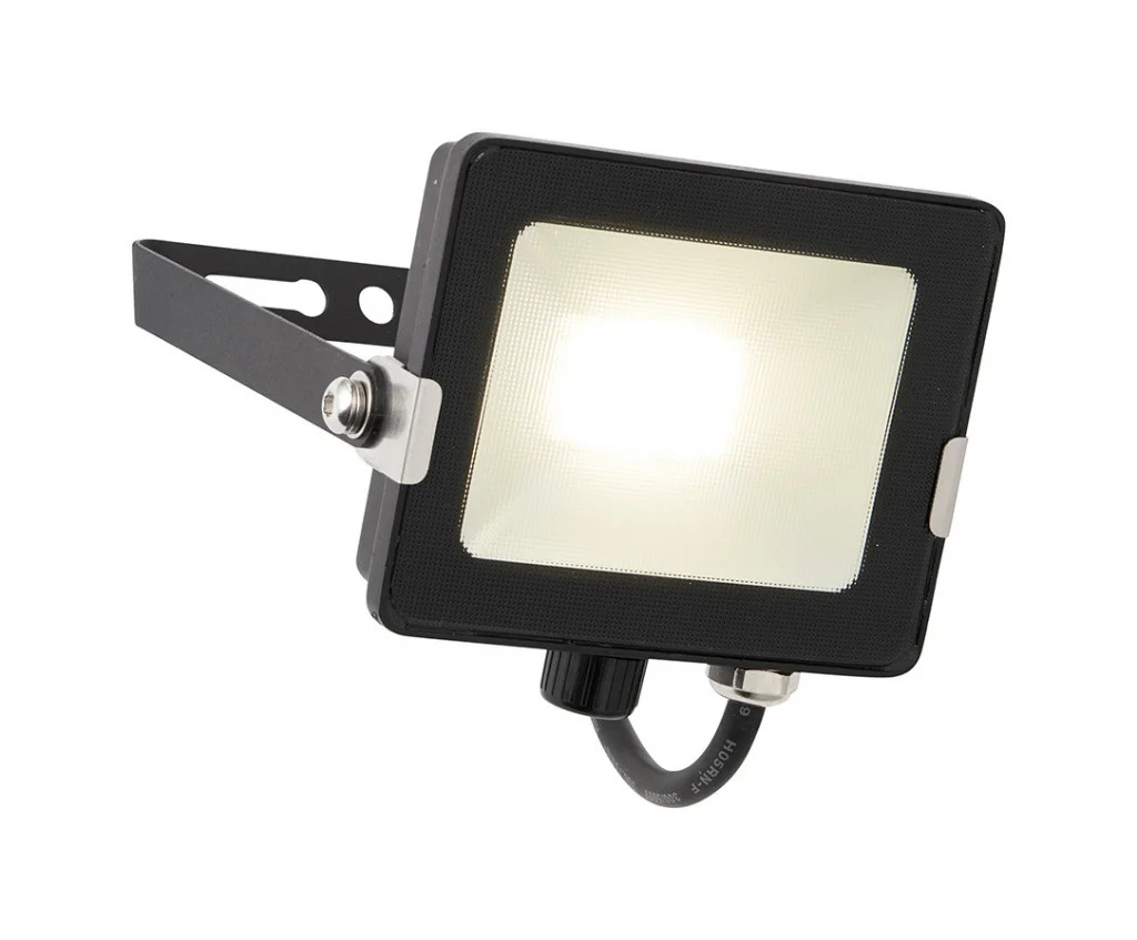 Outdoor Light Black Salde 20w LED Floodlight Matt IP65 1600lm 4000K Cool White