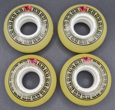 KRYPTONICS Inline Skate Roller Blade YELLOW Wheels Lot of 4 88A 55mm NEVER USED!