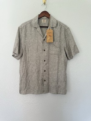 New Faherty Men s Summer Spring SS Breeze Camp Shirt Size: Small