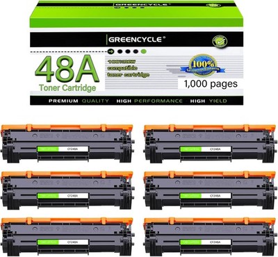 6 PK CF248A 48A Toner Cartridge For HP LaserJet Pro M15a M15w M16a M16w MFP M28w
