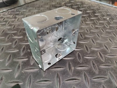 AP 1 Gang 35 mm Rückenkästen aus verzinktem Stahl - elektrische Musterbox x10