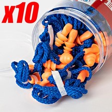 10/5 Pair Silicone Corded Ear Plugs Reusable Shooting Hearing Protection Cord