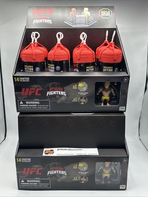 (2) UFC Octagon Fighters 8 Sealed Blind Punching Bags Pack Figures + Display MMA
