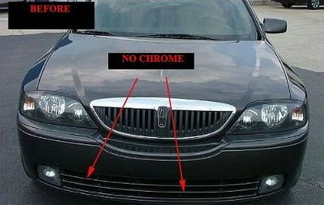 LINCOLN LS 2000-2006 CROMO PARRILLA INFERIOR MOLDURA 2001 2002 2003 2004 2005 00 01 02 Foto 4 de 4