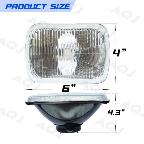 Pair 4x6" H4 LED Headlights Beam For Pontiac Firebird 1991-1997 Trans Sport - Picture 7 of 20