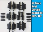 SUNROOF ROOF CURTAIN REPAIR SET FOR PEUGEOT 307 307 SW 407 24 PIECES