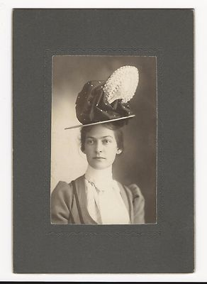 #ad #ad PRETTY WOMAN AND HER UNUSUAL HAT POST CABINET CARD ERA PHOTOGRAPH $38.00