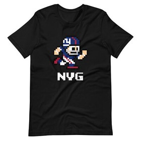 New York Giants NY NES Football Player 8-bit Tecmo Super Bowl Nintendo T-Shirt