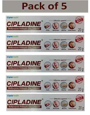 5X Cipla Cipladine Providone-Iodine  Ointment 20g infections in wounds and cut
