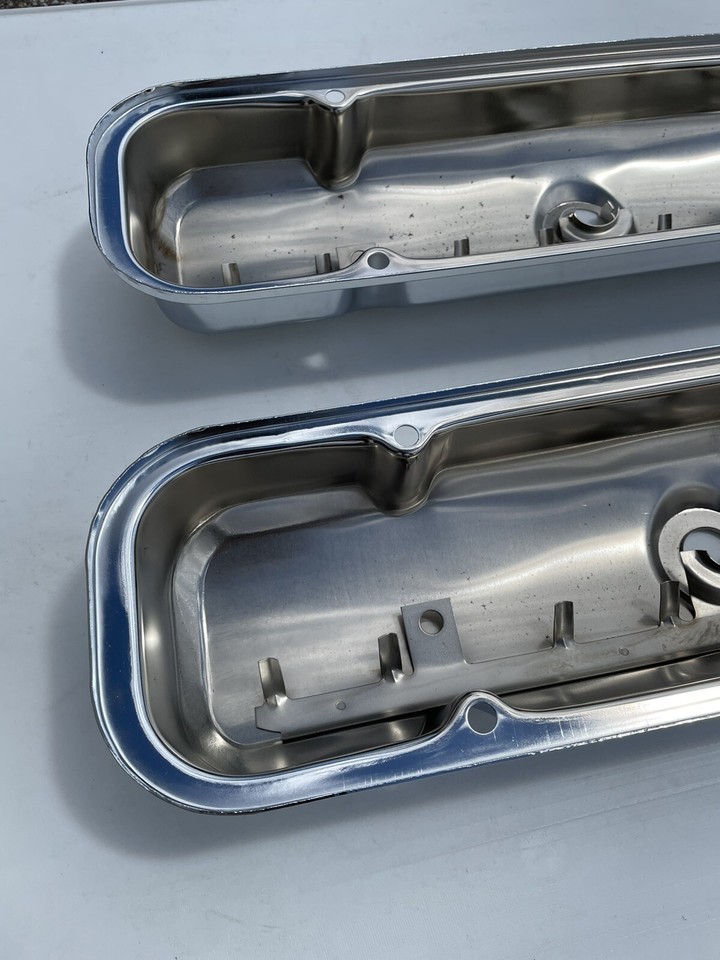 6772 GTO FIREBIRD CHROME VALVE COVERS DRIPPERS 6781 Pontiac 400 389