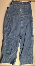 Dickies Stonewashed Indigo Blue Jean Denim Bib Overalls “Altered”