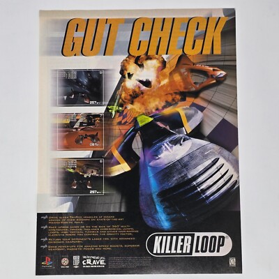 Killer Loop Sony PlayStation 1 PS1 Gut Check Print Ad/Poster Promo Art
