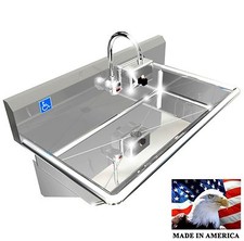 ADA 1 STATION 36" HAND WASH SINK ELECTRONIC FAUCET HANDS FREE. MADE IN AMERICA