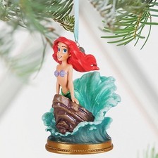 DISNEY STORE 2016 SKETCHBOOK ORNAMENT ARIEL SINGING THE LITTLE MERMAID CHRISTMAS