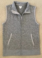 CREWCUTS size 12 Boys Gray Knit Full Zip Best Fleece Lined EEUC