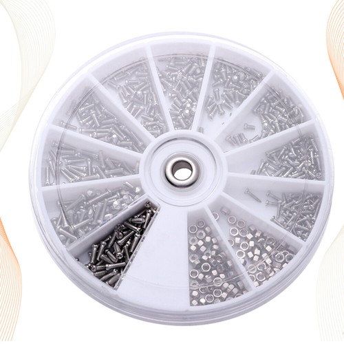 600 Pcs Screw Nut Set Repair Tools Kit with 12 Grids Storage Case