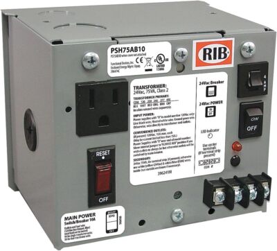 Functional Devices Psh75ab10 Enclosed Single 75va Power Supply Multi-tap to 24