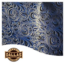 Embossed Leather Cuts Caracol Midnight Navy Pre-Cut Sheets Select Size DLC