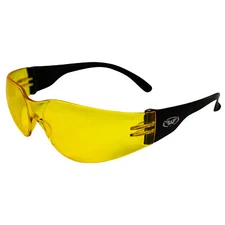 Global Vision Eyewear Rider Junior Smaller Safety Glasses Black Frame Yellow