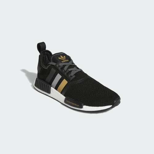 Adidas NMD R1 BLACK Gold White Silver 