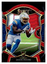 2020 Panini Select #78 Jason Moore Concourse Red Die Cut Prizm RC Chargers