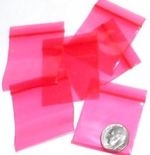 200 Red Apple Baggies, 1.5 x 1.5" mini zip bags 1515 reclosable