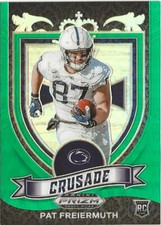 2021 Panini Prizm Pat Freiermuth RC Green Prizm Crusade SP RC