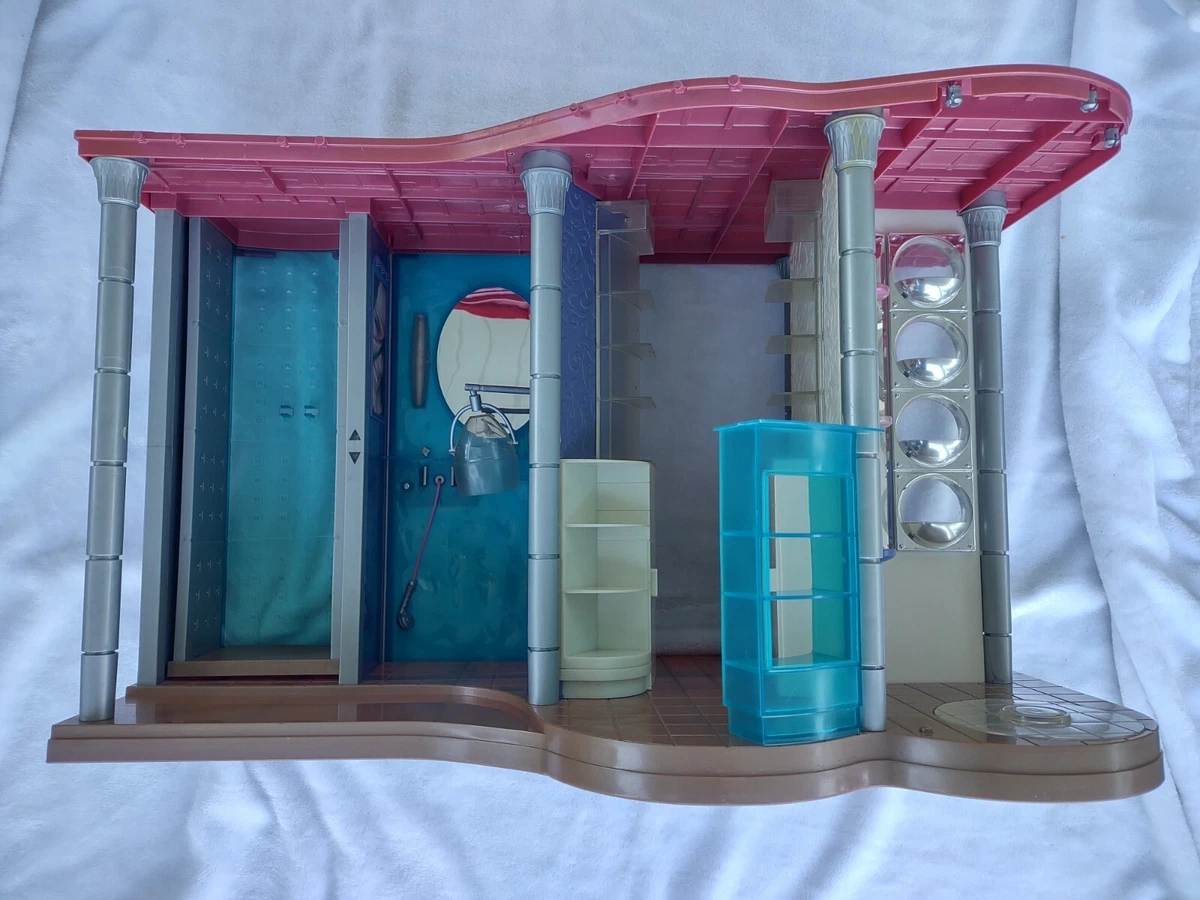 Rare 2004 Barbie Doll Fashion Show Mall Playset Works Salon Elevator Mattel HTF