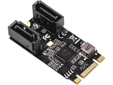 SYBA SI-ADA40149 M.2 (B+M Key) 22x42 to SATA III 2 Ports Adapter Card, Jmicro JM