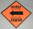 RARE Vintage PABST BLUE RIBBON Beer Snowmobile Trail Marking Sign Snow Bug PBR