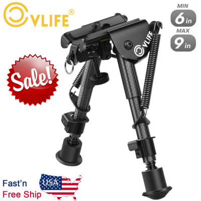 Adjustable 6''- 9'' Hunting Rifle Bipod Spring Return For Sling Swivel Stud Mount