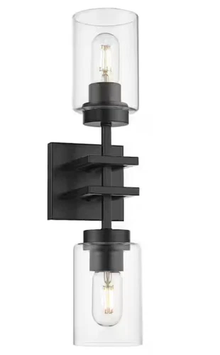 🔥Golden Lighting Tribeca 2-Light Matte Black Wall Sconce - Picture 3 of 6