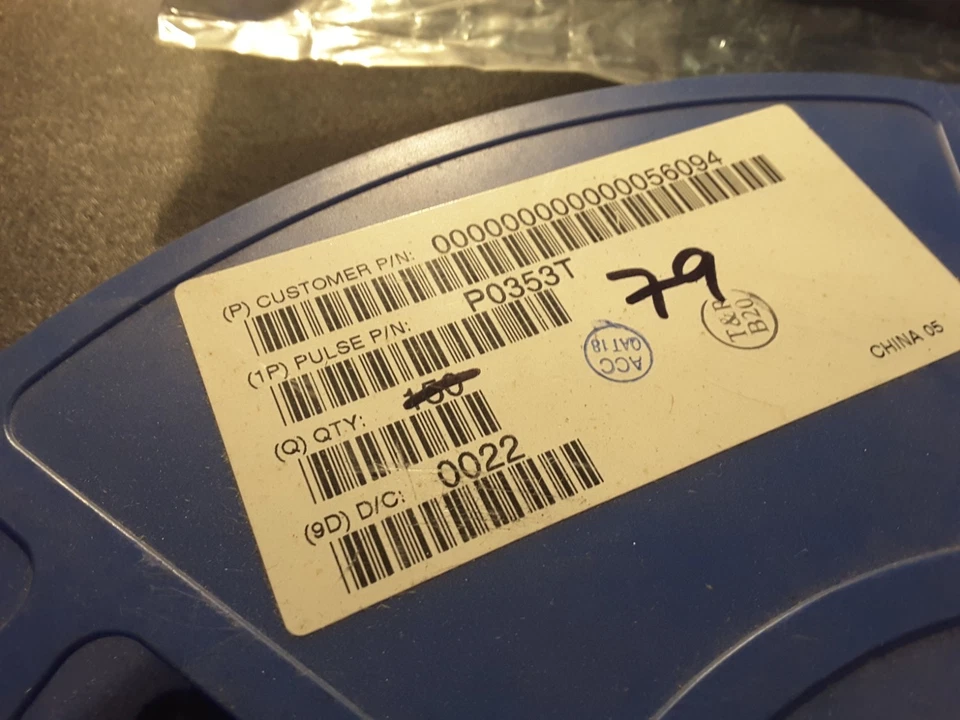 (79pcs) PULSE P0353 Inductor New t&r SALE NOS $89 - Image 2 of 2