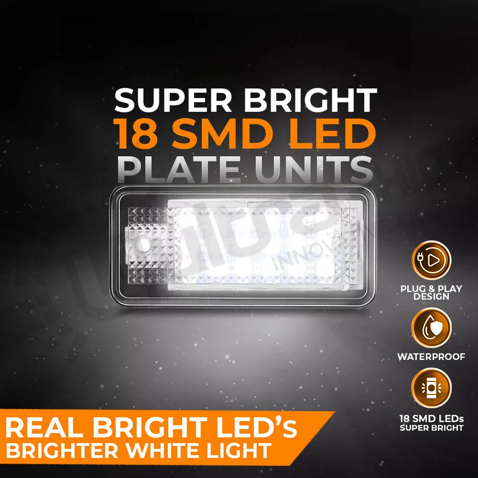 * AUDI 18 LED НОМЕРНОЙ ЗНАК БЛОКИ СВЕТА Q7 A4 A3 B6 B7 SLINE QUATTRO ЧИСТО БЕЛЫЙ - Изображение 4 из 4