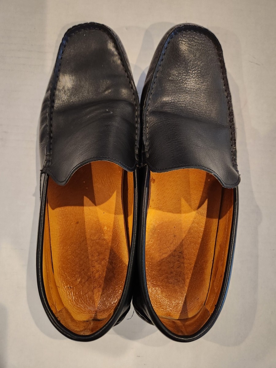 Barneys New York Black Leather Driving Moccasins Size 11.5  display picture 2