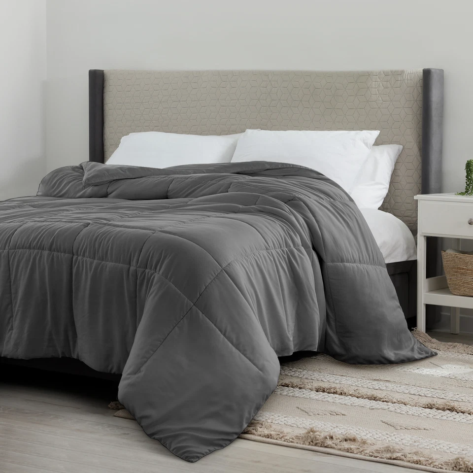 Down Alternative Comforter Reversible Microfiber Soft Duvet Insert All Seasons - Image 2 of 4