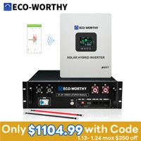 ECO-WORTHY 5120Wh 48V 100Ah LiFePO4 + 5000W 48V Hybrid Inverter Deals