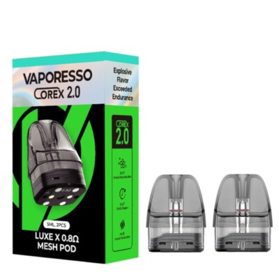 VAPORESSO LUXE-X, X-PRO, X2, XR, Pods 0.4Ω-0.6Ω-0.8Ω NEW! COREX Tech - Pack  of 2