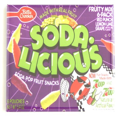 7-Up Fruit Snacks FRIDGE MAGNET soda sign box