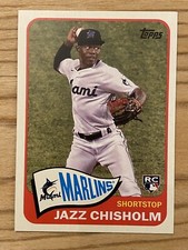Jazz Chisholm Marlins 2021 Topps Series 2 Baseball 1965 Redux Rookie Card #T65-2