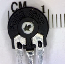 1 pc 1k ohm Trimmer Pot, side adjust. (10mm outside diam.) 