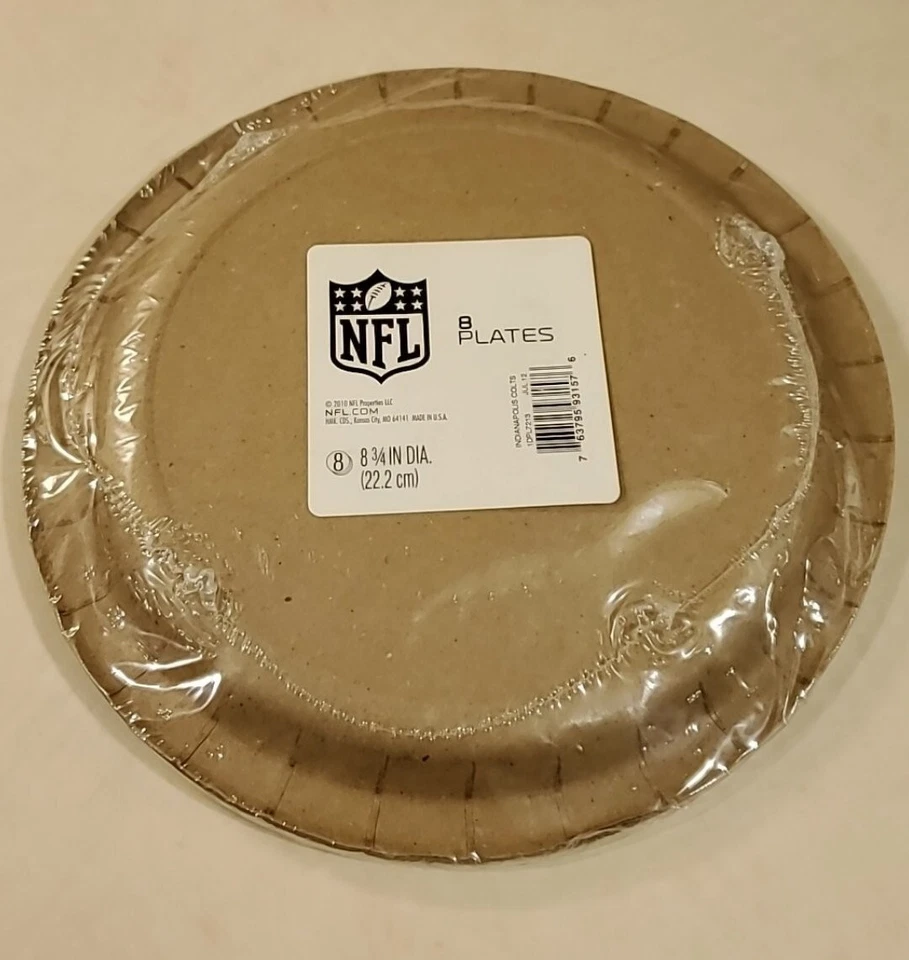 NEW 2010 Indianapolis Colts NFL Football Party Plates Set of 8 NEW IN PACKAGE!! - Image 3 of 4