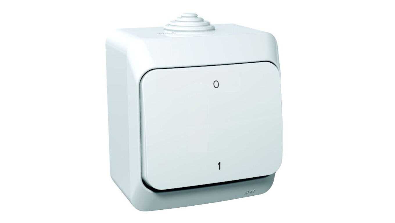 Cedar Plus Surface-mounted bipolar switch 16AX IP44 white WDE000520 /T2UK