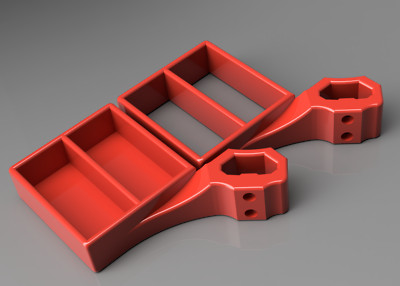 Milwaukee Packout - Doppel-Wasserwaagenhalter - Schienenhalterungen (3D-gedruckt)
