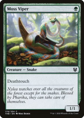 MTG Magic the Gathering Moss Viper (179/412) Theros Beyond Death LP