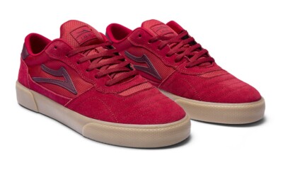 Lakai Cambridge Red Gum Suede Herren Skateboard Sneaker Turnschuhe US9/UK8