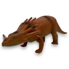 Vintage Jaru Styracosaurus Dinosaur 10.5” Long Rubber Toy Figure
